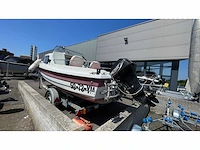 Cabin boat 40 hp mercury open deck consoleboot en visboot - afbeelding 4 van  10