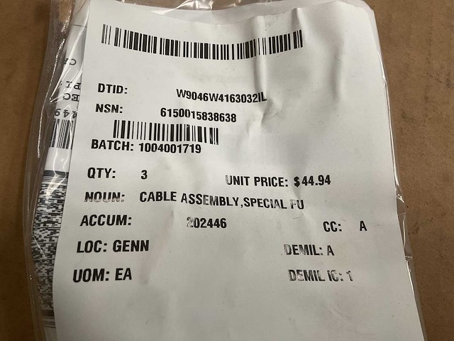 Cable assembly (3x) - afbeelding 3 van  4