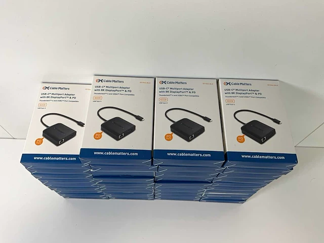 Cable matters (201046-blk) usb-c multiport adapter with 8k displayport & pd (new) (40x) - afbeelding 3 van  10