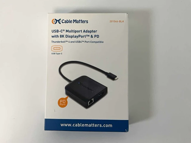 Cable matters (201046-blk) usb-c multiport adapter with 8k displayport & pd (new) (40x) - afbeelding 7 van  10