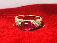 Cabochon robijnen 1.96 ct dames ring - 18kt goud - afbeelding 5 van  7