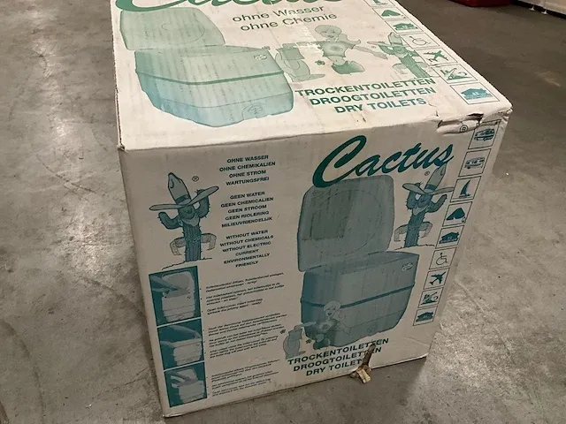 Cactus droogtoilet 36x36x38cm (5x) - afbeelding 2 van  3