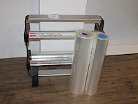 Cadeaupapier dispencer legro met twee rolhouders, breedte 58 cm en hoogte 55 cm en twee rollen folie. - afbeelding 1 van  3