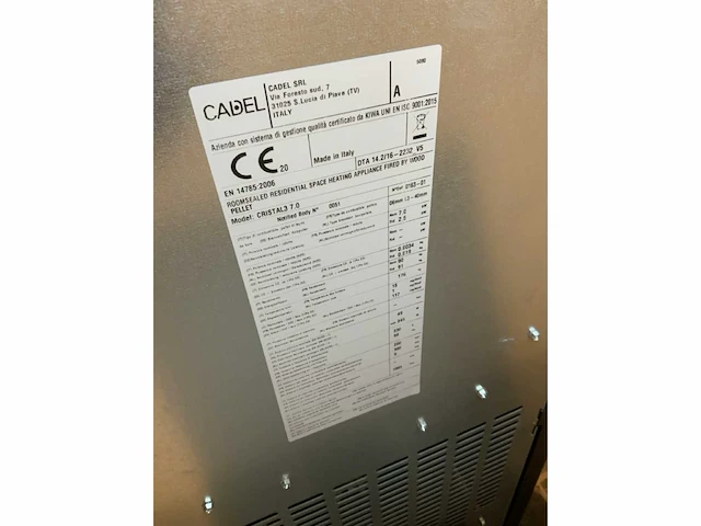 Cadel cristal 3 pelletkachel - afbeelding 7 van  7