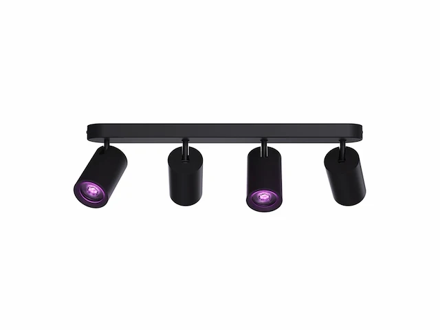 Calex smart plafondlamp 4-lichts slimme opbouwspot ovaal zwart - afbeelding 1 van  4