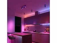 Calex smart plafondlamp 4-lichts slimme opbouwspot ovaal zwart - afbeelding 3 van  4