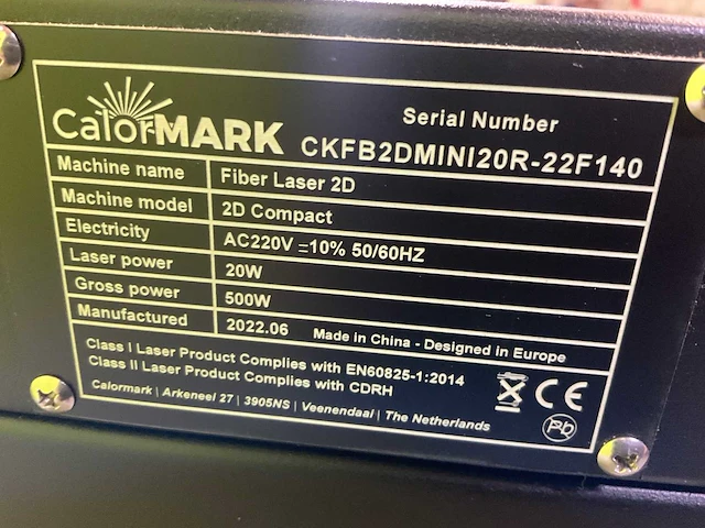 Calormark - 2d compact 2022 - 2d-laserprinter - afbeelding 4 van  16