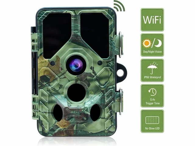 Camouflage ez45 wildcamera met nachtzicht wifi 24mp - afbeelding 1 van  2