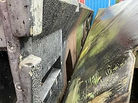 Camouflage kunstof barrière element (3x) - afbeelding 7 van  7