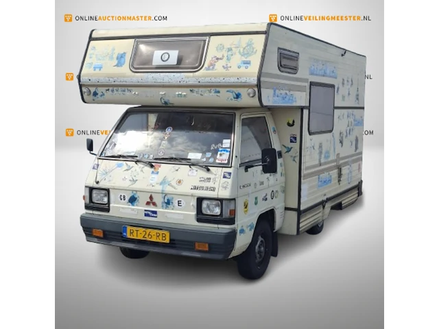 Camper mitsubishi, l 300 kampeerwagen, beige, bouwjaar 1987 - afbeelding 1 van  40