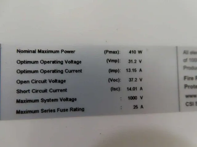 Canadian solar - cs6r-410ms - zonnepaneel (15x) - afbeelding 5 van  5