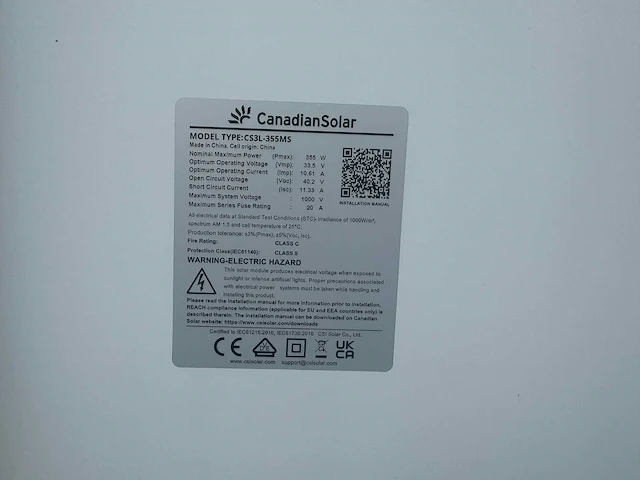 Canadian solar - set van 12 full black zonnepanelen (355 wp) met solax x1-4.2k omvormer met wifi (1-fase) - afbeelding 6 van  10