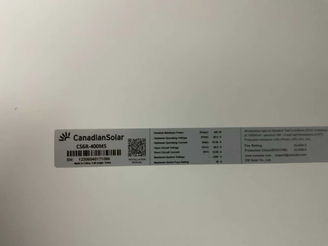 Canadian solar cs6r 400ms zonnepaneel (26x) - afbeelding 4 van  4