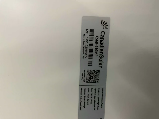 Canadian solar solar pv module cs6r-410ms zonnepaneel (12x) - afbeelding 7 van  9