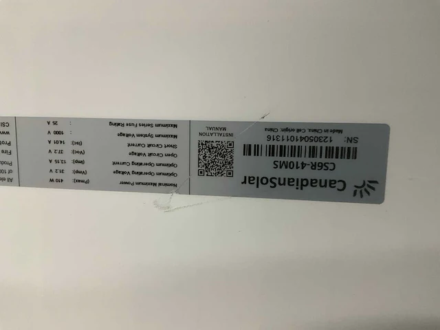 Canadian solar solar pv module cs6r-410ms zonnepaneel (26x) - afbeelding 3 van  5