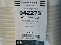 Canalit 942275 ac 125/75 fl w flexibele leidingstuk wit - 125x75 mm - afbeelding 3 van  3