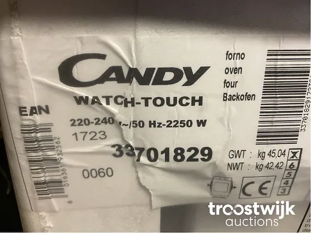 Candy 33701829 watch-touch multifunctionele screen deuren oven - afbeelding 4 van  5