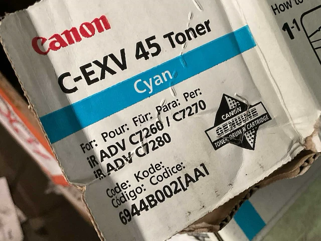 Canon c-exv 45 cyan toner cartridge (2x) - afbeelding 3 van  3
