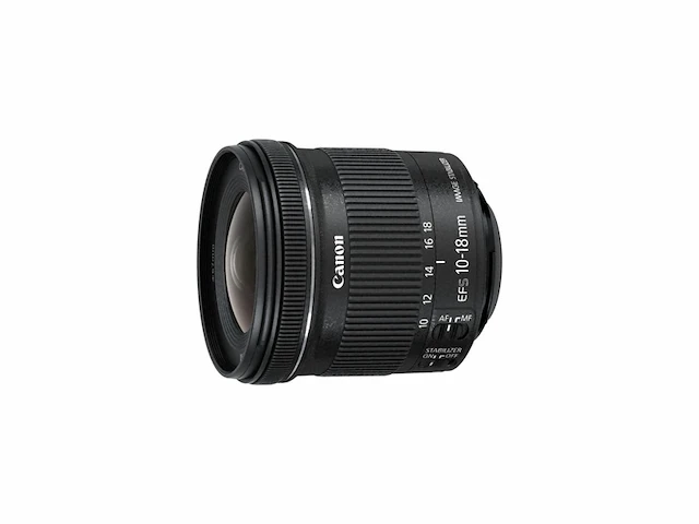 Canon camera lens ef-s 10-18 is stm + ew-73c + lc kit zwart - afbeelding 1 van  5