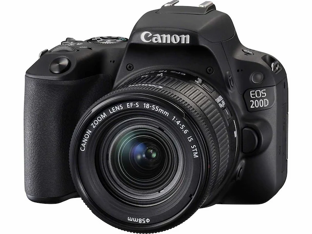Canon eos 200d + ef-s 18-55mm 4.0-5.6 is stm slr camerakit 24.2mp cmos 6000 x 4000pixels zwart - afbeelding 1 van  10