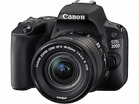 Canon eos 200d + ef-s 18-55mm 4.0-5.6 is stm slr camerakit 24.2mp cmos 6000 x 4000pixels zwart