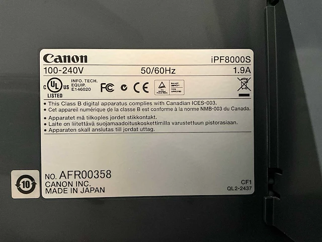 Canon ipf8000s inktjetprinter - afbeelding 11 van  19