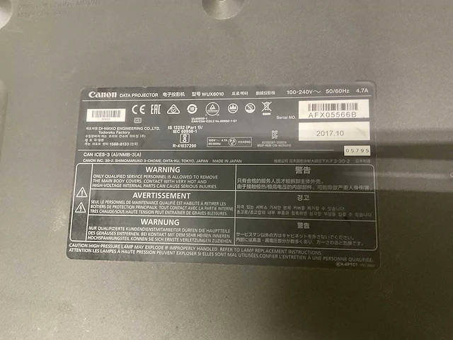 Canon wux6010 projector - afbeelding 6 van  6