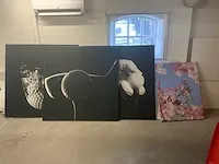 Canvas wanddecoratie (4x) - afbeelding 1 van  5