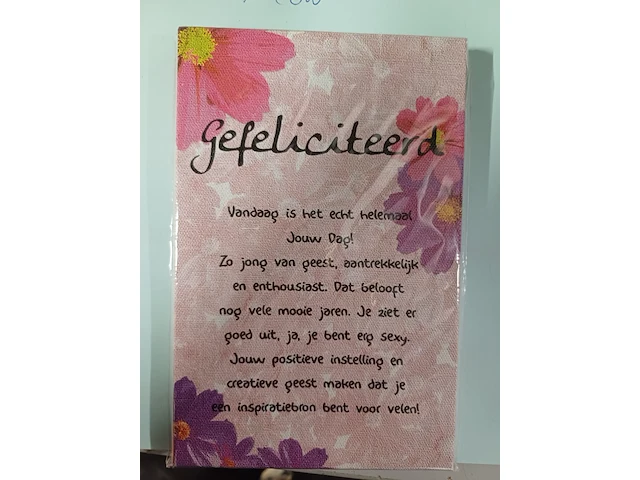 Canvasje gefeliciteerd 1x - afbeelding 1 van  3