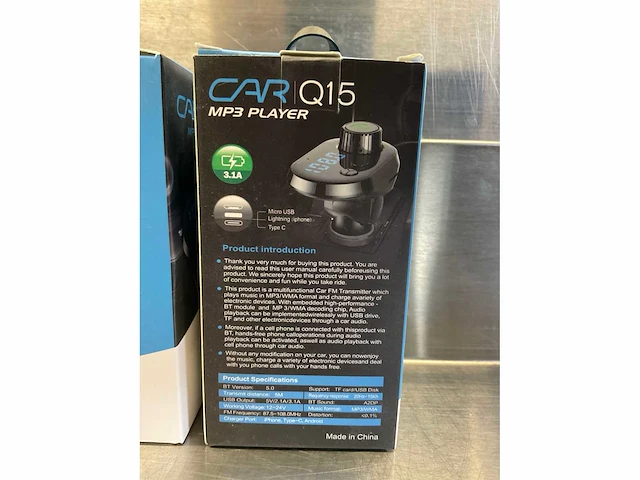 Car q15 bluetooth fm transmitter - carkit (10x) - afbeelding 5 van  6