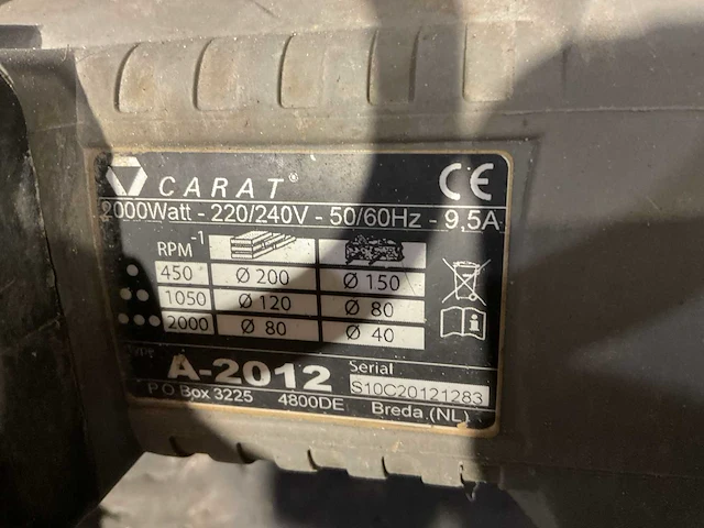 Carat a-2012 diamantboormachine - afbeelding 4 van  4