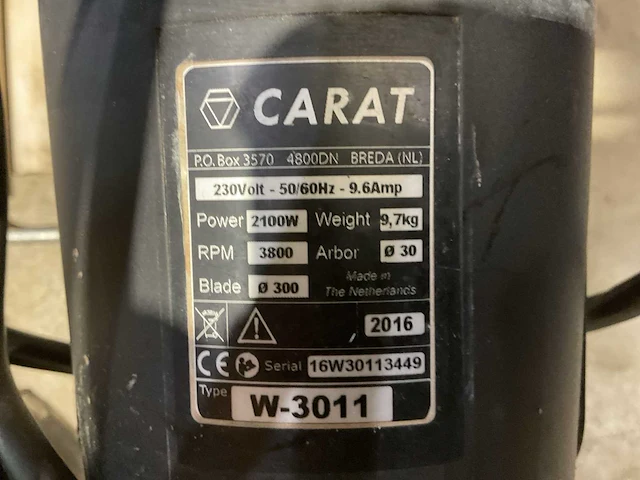Carat w-3011 muurzaagmachine - afbeelding 3 van  3