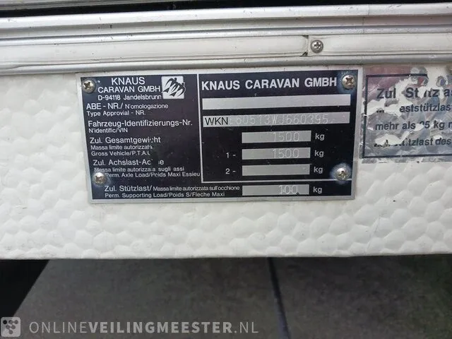 Caravan knaus, 6605, sudwind, wit, bouwjaar 1998 - afbeelding 4 van  36