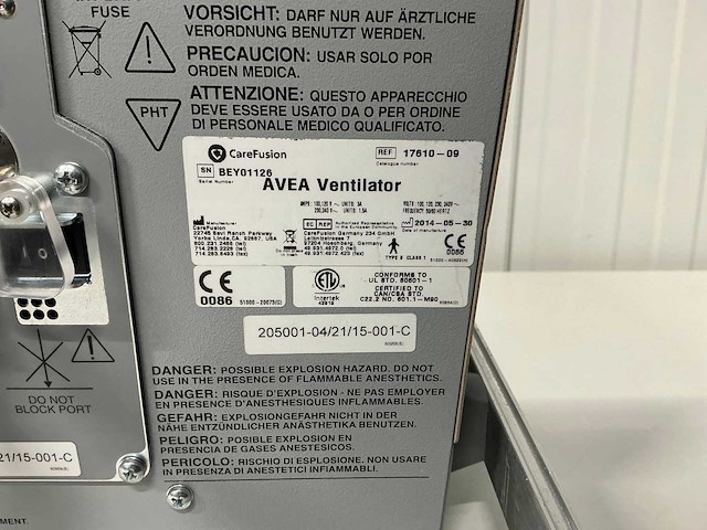 Carefusion - avea - beademingsapparaat - afbeelding 6 van  6
