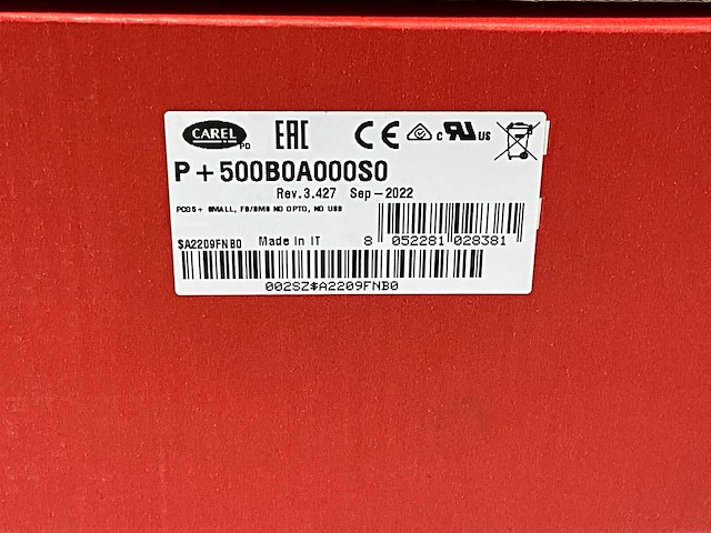 Carel p+500b0a000s0 programmeerbare thermostaat controller - afbeelding 7 van  8