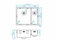 Caressi ca3415kr10 spoelbak - afbeelding 2 van  3