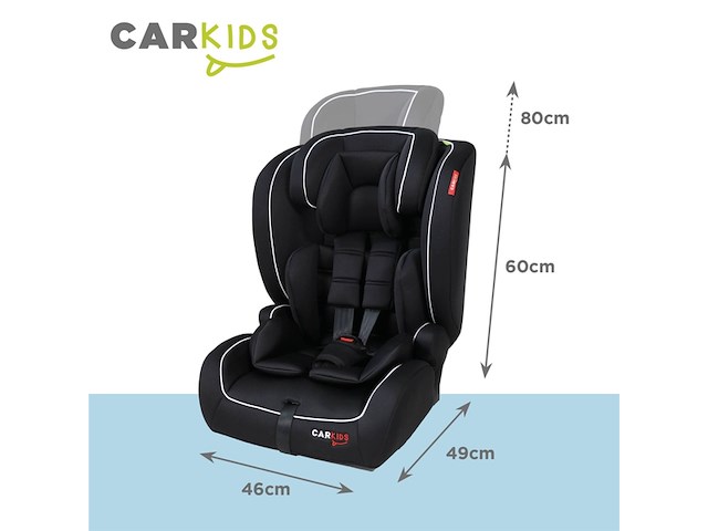 Carkids i-size autostoeltje jessie 76-150cm isofix zwart/wit - afbeelding 2 van  3