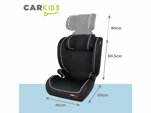 Carkids isize autostoeltje frankie 100150cm zwart/wit - afbeelding 2 van  5