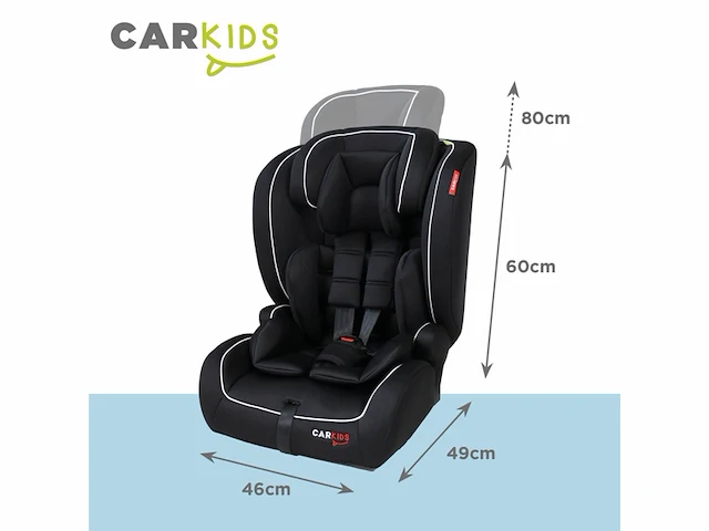Carkids isize autostoeltje jessie 76150cm isofix zwart/wit - afbeelding 2 van  2