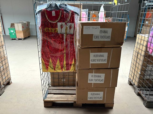 Carnavals kostuum cheerleader jurk (125x) - afbeelding 1 van  2