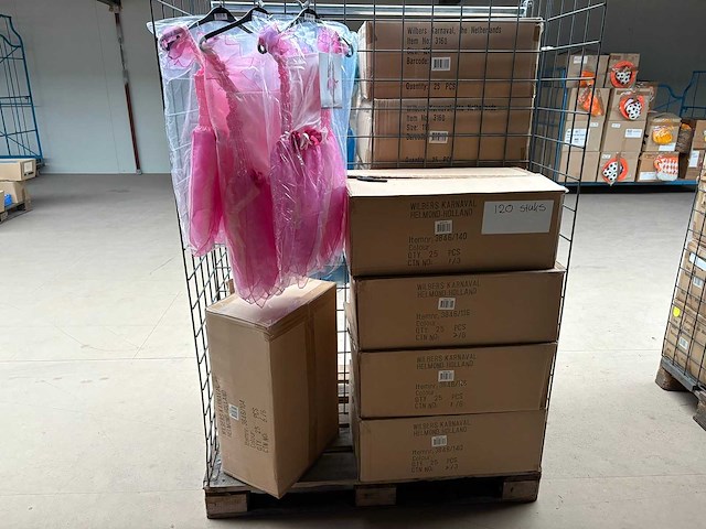 Carnavals kostuum prinsessen jurk roze (120x) - afbeelding 1 van  2