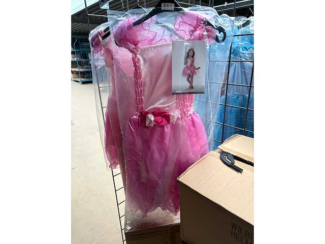 Carnavals kostuum prinsessen jurk roze (120x) - afbeelding 2 van  2