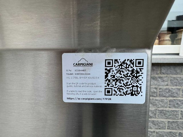 Carpigiani - xvl 1 steel sp p/df - ijsmachine - afbeelding 5 van  6