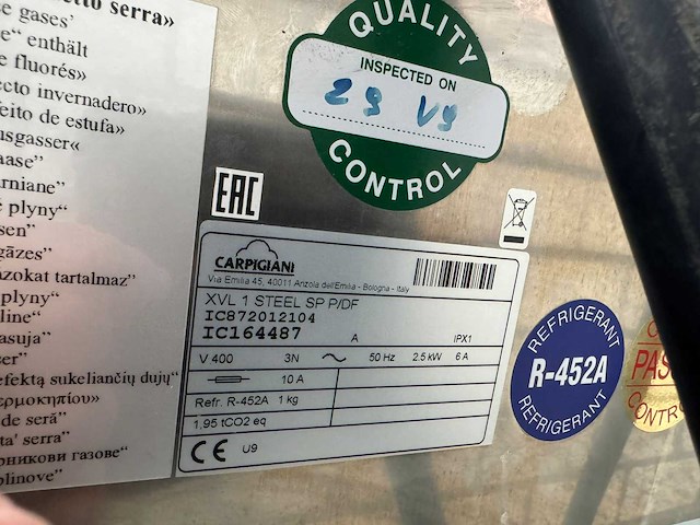 Carpigiani - xvl 1 steel sp p/df - ijsmachine - afbeelding 6 van  6