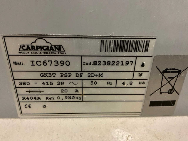 Carpigiani gk3t softijs-milkshake machine - afbeelding 8 van  8