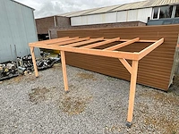 Carportframe muuraanbouw - 1200x300x215 cm - afbeelding 1 van  7