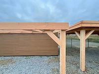 Carportframe muuraanbouw - 1200x300x215 cm - afbeelding 7 van  7