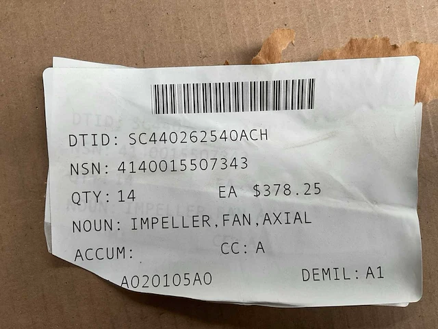Carrier 38-00585-00 axial fan impeller (6x) - afbeelding 5 van  5