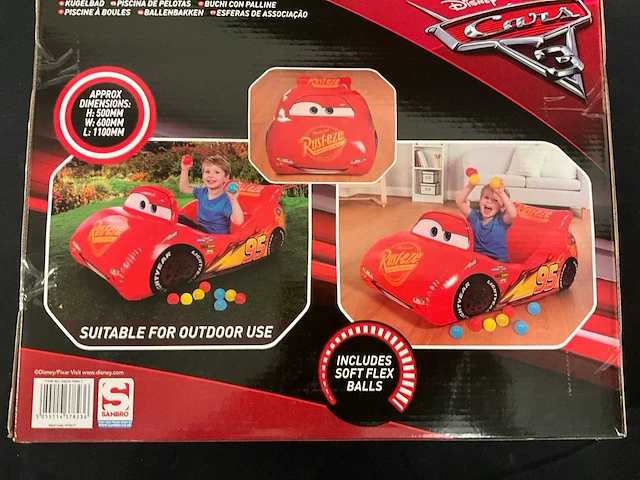 Cars ballenbak opblaasauto (10x) - afbeelding 4 van  5