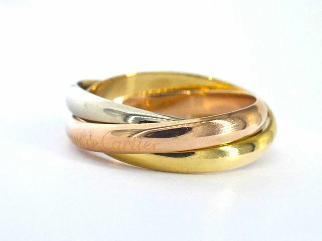 Cartier - gouden tricolour le must de cartier ring - afbeelding 1 van  8